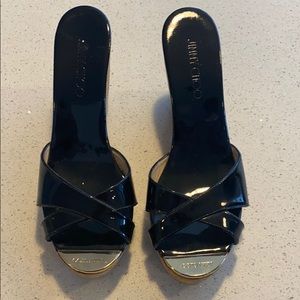 Jimmy Choo cork platform shoe